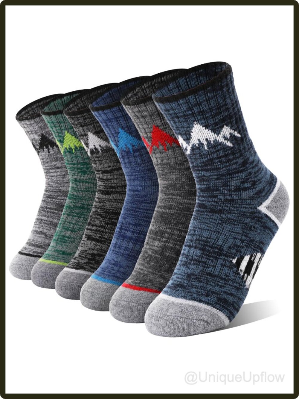 Kids Merino Wool Hiking Crew Socks 6 Pairs Moisture Control